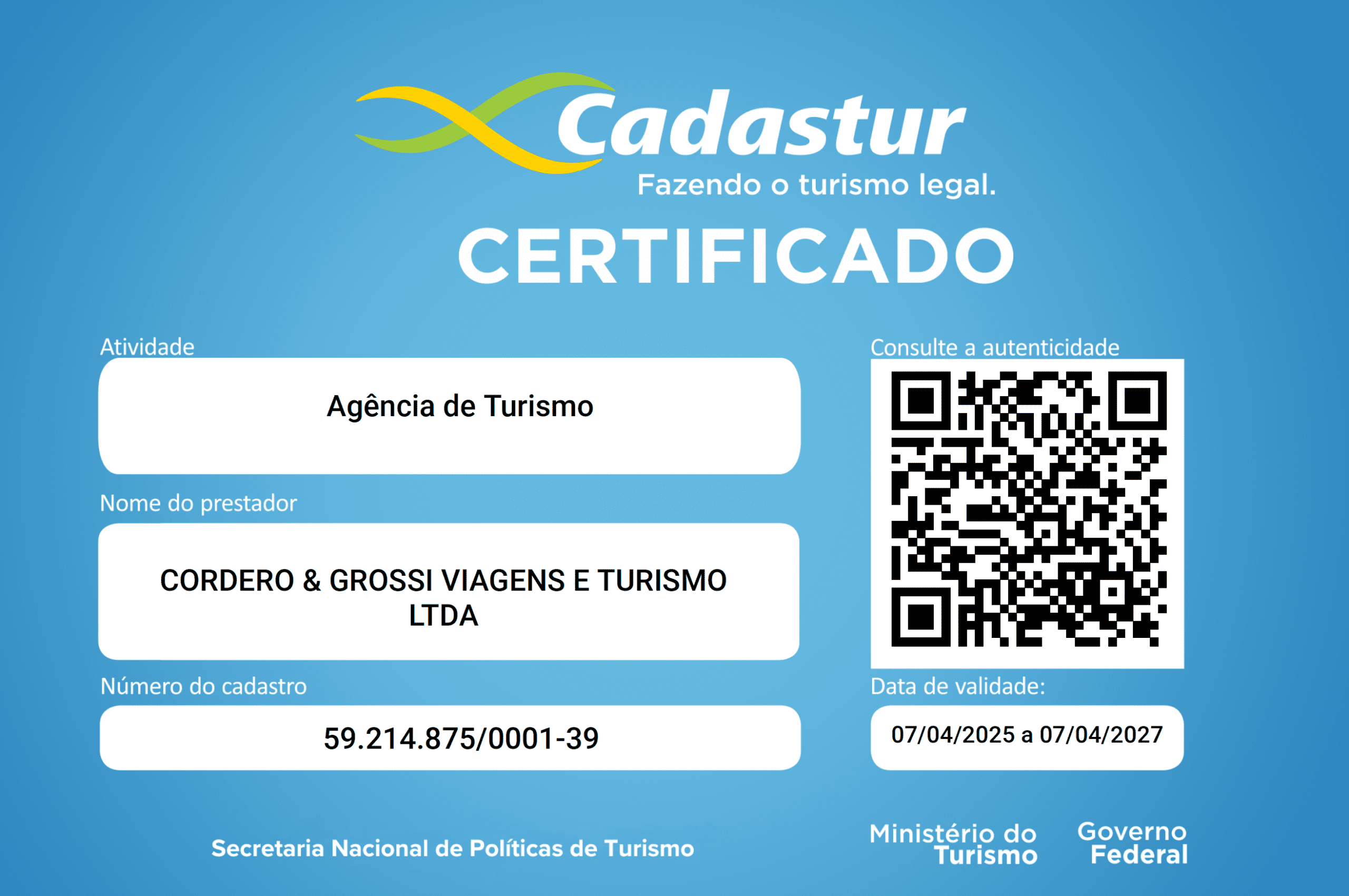 Recepción corporativa de Inzama Travel en Brasil para turistas chilenos